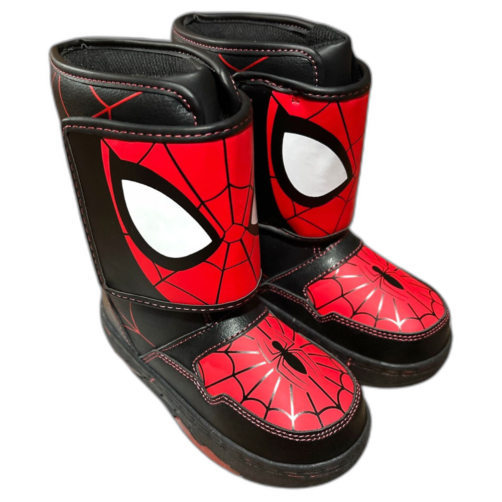 Marvel Spider-Man Boots Toddler Size 6 Light Up Snow Winter Red Black Boys